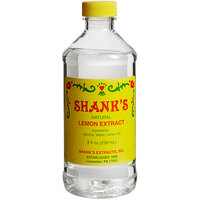 Shank's 8 fl. oz. Pure Lemon Extract - 12/Case