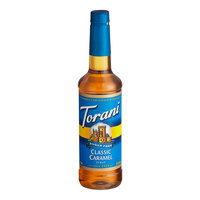 Torani Sugar-Free Classic Caramel Flavoring Syrup 750 mL Plastic Bottle - 4/Case