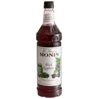 Monin Premium Black Raspberry Flavoring Syrup 1 Liter - 4/Case