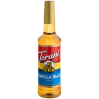 Torani Vanilla Bean Flavoring Syrup 750 mL Plastic Bottle - 4/Case