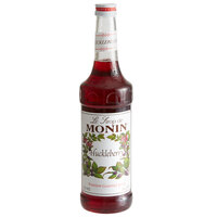 Monin Premium Huckleberry Flavoring Syrup 750 mL - 12/Case