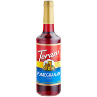 Torani Pomegranate Flavoring / Fruit Syrup 750 mL Glass Bottle - 12/Case