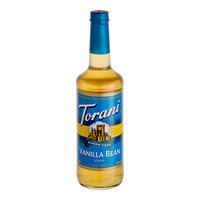 Torani Sugar-Free Vanilla Bean Flavoring Syrup 750 mL Glass Bottle - 12/Case