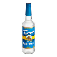 Torani Sugar-Free Peppermint Flavoring Syrup 750 mL Plastic Bottle - 4/Case