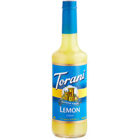 Torani Sugar-Free Lemon Flavoring / Fruit Syrup 750 mL Glass Bottle - 12/Case