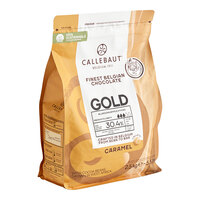 Callebaut Gold Caramelized White Chocolate Callets® 5.5 lb. - 4/Case