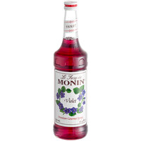 Monin Premium Violet Flavoring Syrup 750 mL - 12/Case