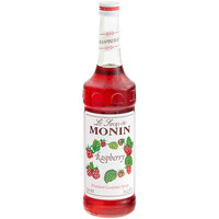 Monin Premium Raspberry Flavoring / Fruit Syrup - 750 mL - 12/Case