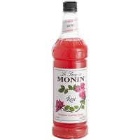 Monin Premium Rose Flavoring Syrup 1 Liter - 4/Case