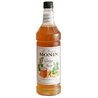 Monin Premium Ginger Beer Flavoring Syrup 1 Liter - 4/Case