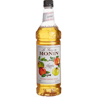 Monin Premium Apple Flavoring / Fruit Syrup 1 Liter - 4/Case