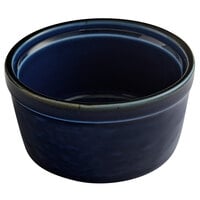 Acopa Keystone 7 oz. Azora Blue Porcelain Ramekin - 48/Case