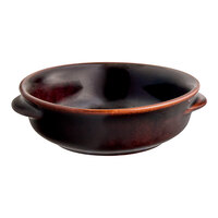 Acopa Keystone 13 oz. Chestnut Porcelain Onion Soup Crock - 24/Case