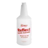 Noble 32 oz. Labeled Bottle for Reflect Glass / Multi-Surface Spray Cleaner - 3/Case