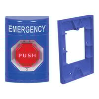 Safety Technology International Stopper Station Blue "Emergency" LED Illuminated Turn-To-Reset Push Button Switch SS2409EM-EN