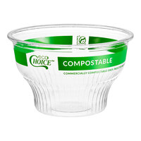 EcoChoice 8 oz. Compostable Clear PLA Dessert Cup - 50/Pack