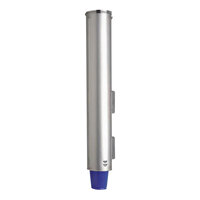 Dispense-Rite 25 1/2" Stainless Steel Pull-Type Surface-Mount 12-24 oz. Cup Dispenser ADJ-NW-81