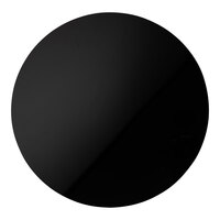 Posh Setting 13" Round Black Flat Mirrored Plastic Charger Plate - 50/Case