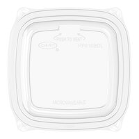 Dart PresentaBowls Clear Polypropylene Vented Square Flat Lid for 8-16 oz. Square Bowls - 504/Case