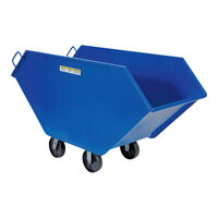 Vestil CHIP-17.5 17.5 Cu. Ft. Blue Steel Chip and Waste Truck with 8" Casters