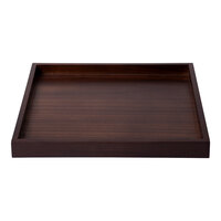 Rosseto SkyRize 8 1/2" x 8 1/2" Walnut Square Bamboo Display Shelf - Small