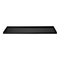 Rosseto SkyRize 25 13/16" x 8 1/2" Black Rectangular Bamboo Display Shelf - Large