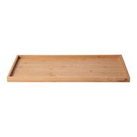 Rosseto SkyRize 17" x 8 1/2" Natural Rectangular Bamboo Display Shelf - Medium