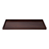Rosseto SkyRize 17" x 8 1/2" Walnut Rectangular Bamboo Display Shelf - Medium