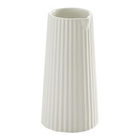 American Metalcraft 6 oz. White Fluted Ceramic Creamer CRCC6 - 12/Case
