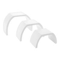 American Metalcraft Hampton Collection 3-Piece White Sun-Bleached Mango Wood Arch Riser Set