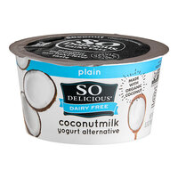 So Delicious Dairy-Free Plain Coconut Milk Yogurt Alternative 5.3 oz. - 36/Case