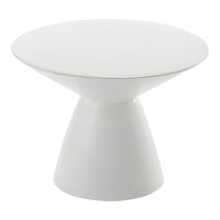 American Metalcraft Hampton Collection 7" White Round Sun-Bleached Mango Wood Pedestal