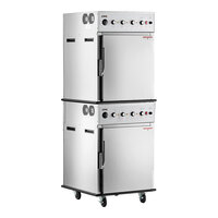 Cooking Performance Group SlowPro CHSP2SM Stacked Cook and Hold Oven with Smoker Feature - 208/240V, 2250/3000W