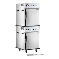 Cooking Performance Group SlowPro CHSP2SMK Stacked Cook and Hold Smoker Oven with Smoker Box - 208/240V, 2250/3000W