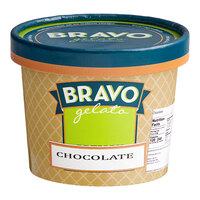 Bravo Gelato Chocolate Gelato Cup 8 oz. - 24/Case