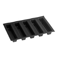 Sasa Demarle Flexipan® Origine 15 3/4" x 11 13/16" Silicone Long Cake Mold with (5) 9 1/8" x 1 3/4" Cavities