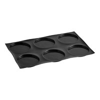Sasa Demarle Flexipan® Origine 23 5/8" x 15 3/4" Silicone Round Mold with (6) 7 5/16" Cavities FP-00122