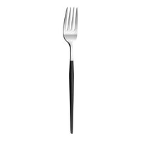 Amefa Soprano Black 7 3/16" 18/0 Stainless Steel Heavy Weight Dessert Fork - 12/Case