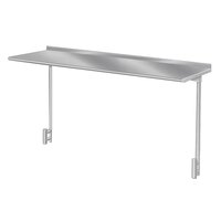 Advance Tabco PT-10S-132 Smart Fabrication 10" x 132" Splash Mount Stainless Steel Shelf