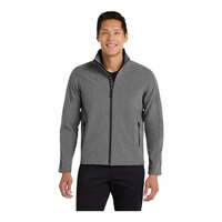 Port Authority J317 Unisex Customizable Pearl Gray Heather Core Soft Shell Jacket - 6X