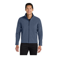 Port Authority J317 Unisex Customizable Navy Heather Core Soft Shell Jacket - 6X