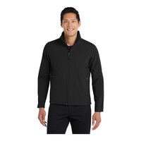 Port Authority J317 Unisex Customizable Black Core Soft Shell Jacket - 3X