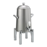 Service Ideas Flame Free® Thermo-Urn® 1.5 Gallon Round Brushed Stainless Steel Vacuum-Insulated Coffee Chafer Urn URN15VBSRN