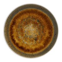 Cosy & Trendy Iris 8 7/16" Brown Porcelain Coupe Plate - 6/Case