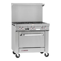 Southbend S36A S-Series 36" Natural Gas 6-Burner Range with Convection Oven - 203,000 BTU