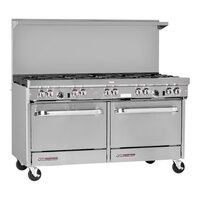 Southbend S60DD S-Series 60" Natural Gas 10-Burner Range with 2 Standard Ovens - 350,000 BTU