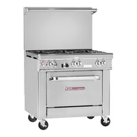 Southbend 4361D 36" Natural Gas 4-Burner Ultimate Range with Standard Oven - 177,000 BTU