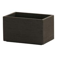 Cal-Mil Brooklyn 6 1/2" x 10" x 6" Black Quarter-Size Tall Wood Tray / Box 23842-6-13