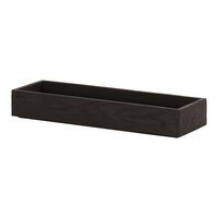 Cal-Mil Brooklyn 20" x 6" x 3" Black Narrow Full-Size Medium Wood Tray 23106-2063-13