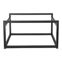 Eastern Tabletop Lighted Levels 21 3/8" x 13 3/8" x 11 3/8" Tall Rectangular Black Powder-Coated Stainless Steel Riser Frame